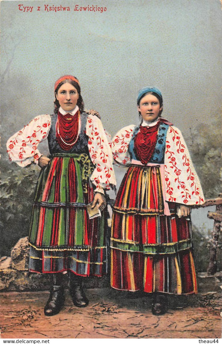 ¤¤   -  POLOGNE   -  Typy Z Ksiesta Lowickiego  -  Femmes En Costumes    -   ¤¤ - Pologne
