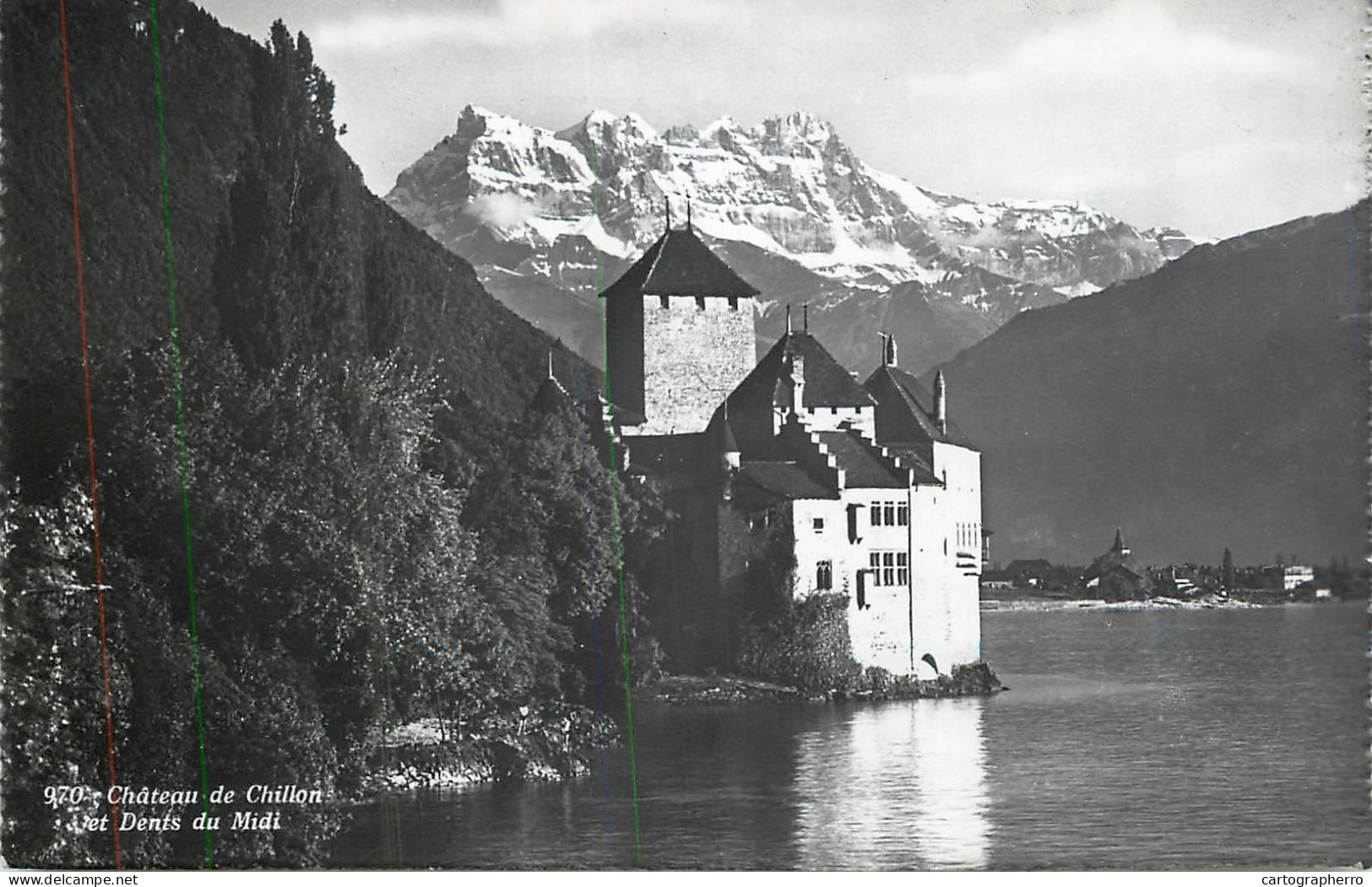 Postcard Switzerland Chateau De Chillon Dents Du Midi - Autres & Non Classés