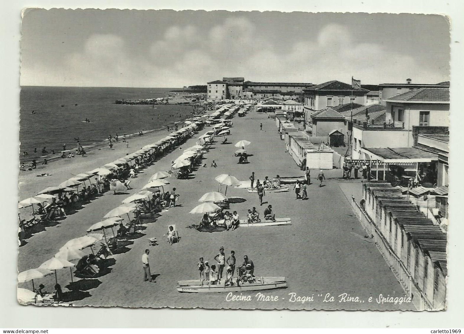 CECINA MARE - BAGNI LA RINA E SPIAGGIA  - VIAGGIATA FG - Livorno