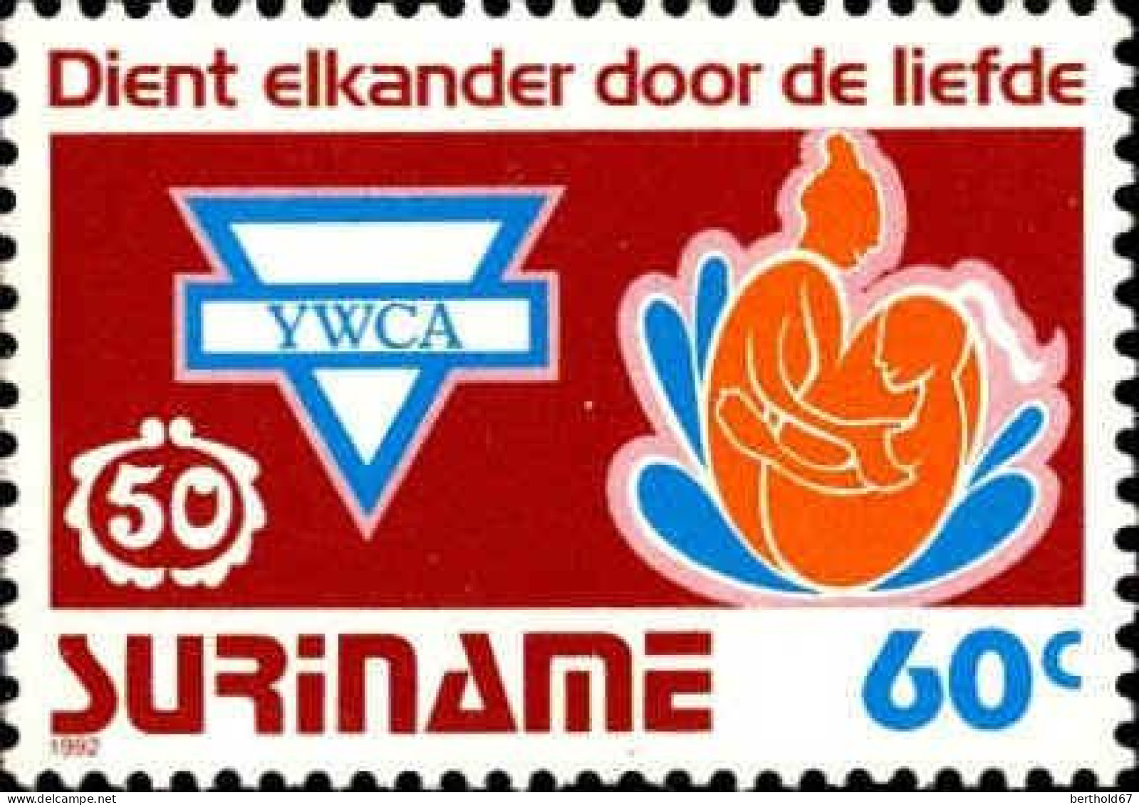 Suriname Poste N** Yv:1261/1262 50.Anniversaire De L'YWCA - Suriname