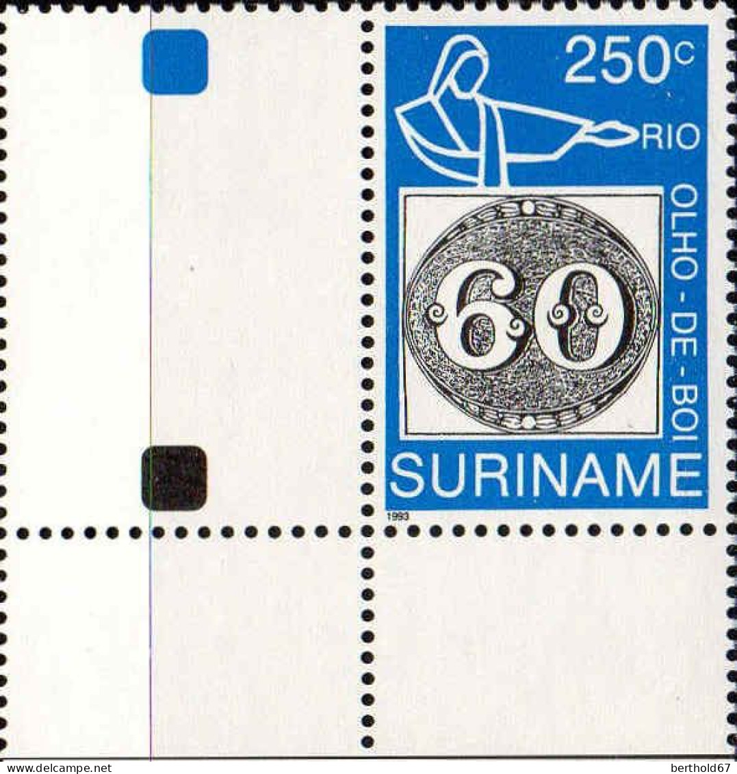 Suriname Poste N** Yv:1297/1299 Exposition Philatélique Brasiliana'93 Coin De Feuille - Suriname