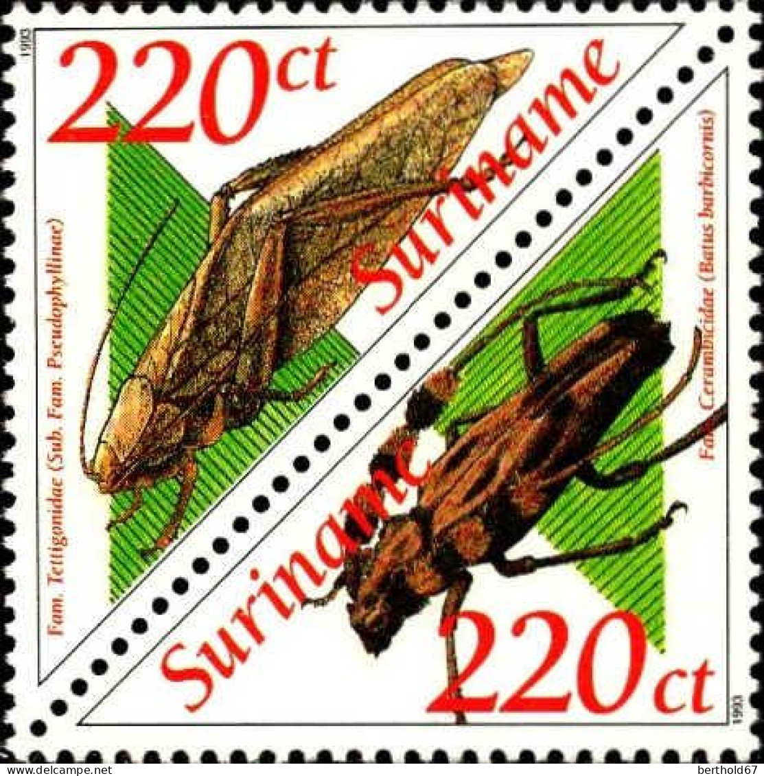 Suriname Poste N** Yv:1285/1296 Les Insectes - Suriname