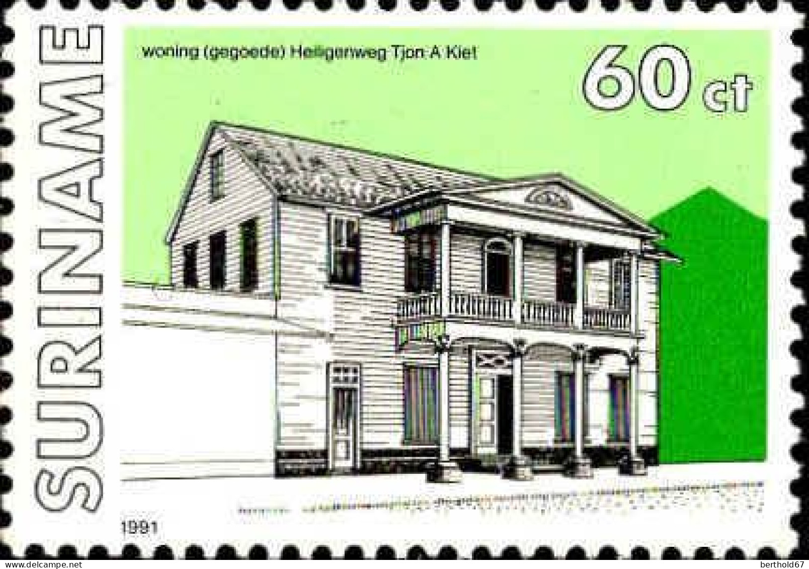 Suriname Poste N** Yv:1219/1224 Bâtiments Anciens - Suriname