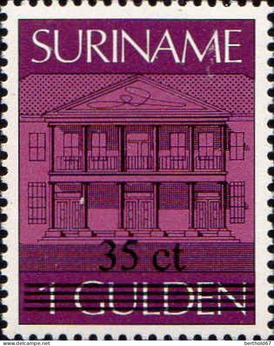 Suriname Poste N** Yv:1108/1111Série Courante Surcharge Nv.Valeur - Suriname