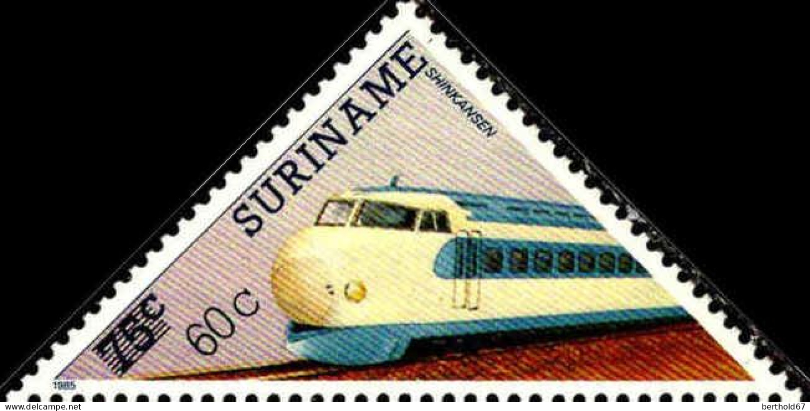 Suriname Poste N** Yv:1108/1111Série Courante Surcharge Nv.Valeur - Suriname