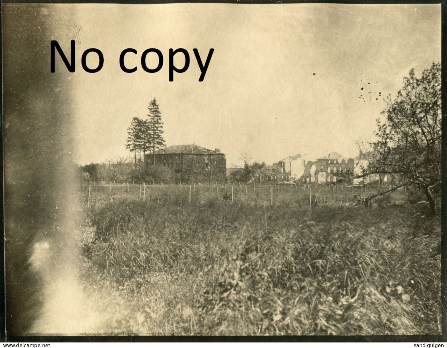 PHOTO ALLEMANDE KB IR14 - LES RUINES A L'OUEST DE APREMONT LA FORET PRES DE SAINT MIHIEL MEUSE - GUERRE 1914 1918 - War, Military