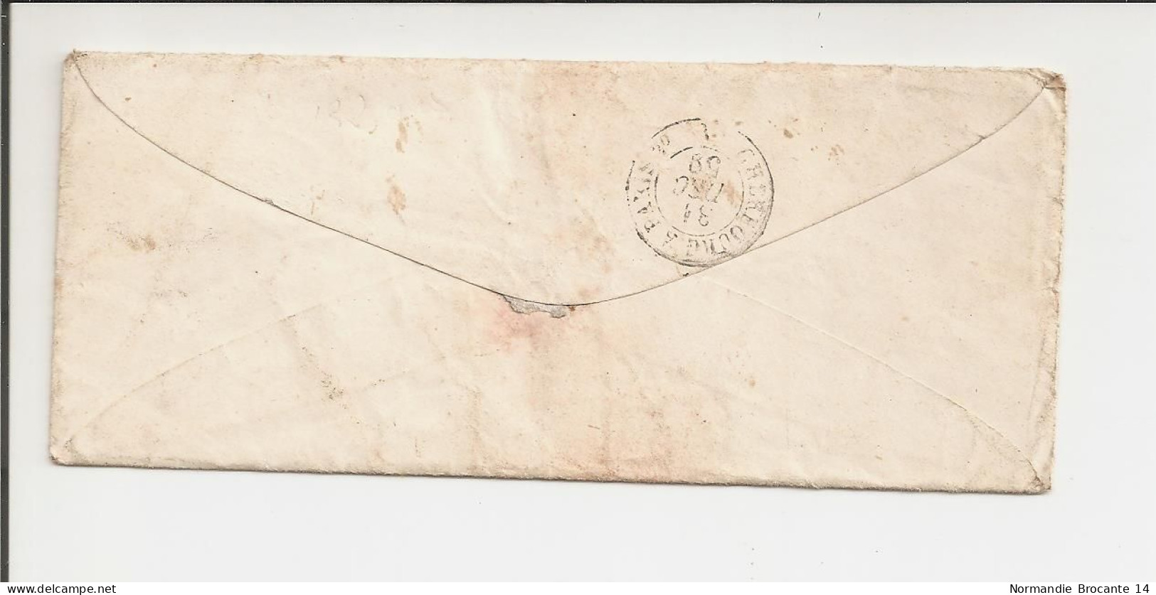 Lettre De Flamanville (La Manche) Pour Paris De 1859 - Taxe 30 - 1849-1876: Periodo Classico