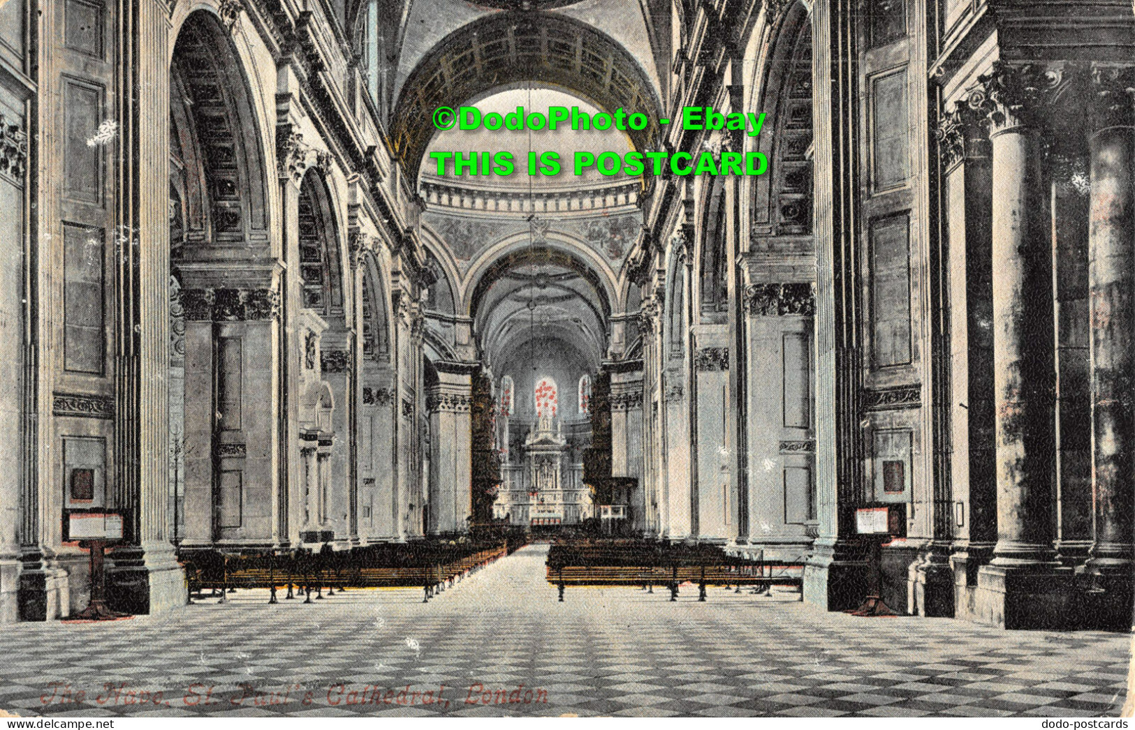 R355314 London. The Nave St. Paul Cathedral. Valentine Series. 1906 - Other & Unclassified