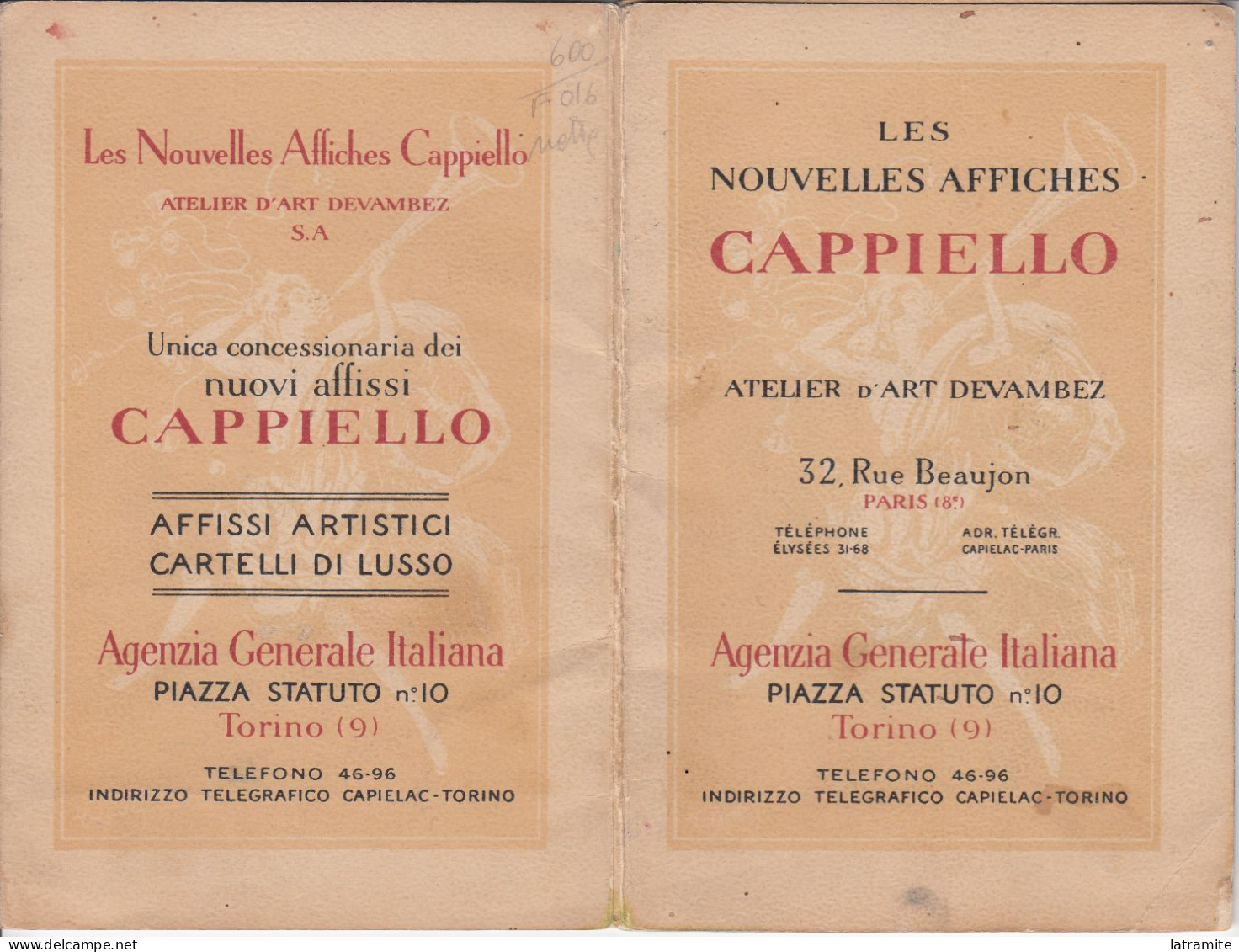 CAPPIELLO - Carnet Catalogo AFFICHES - Sei Pagine Formato Cartolina - Andere & Zonder Classificatie