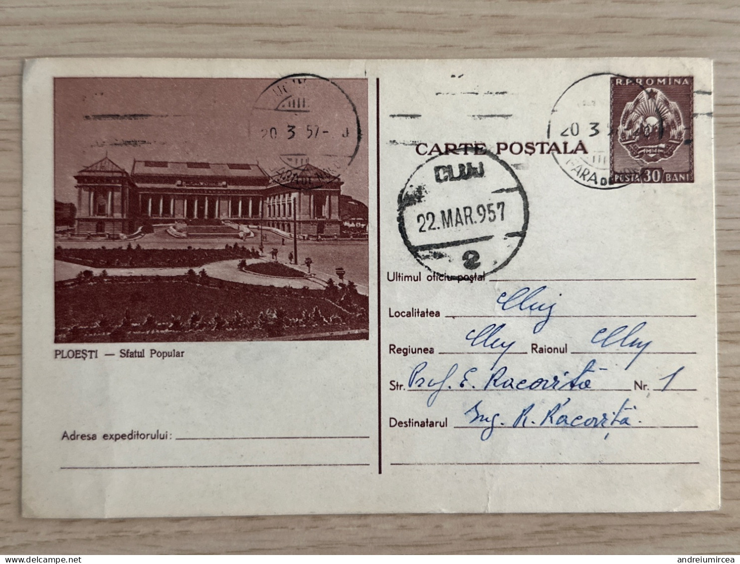 Cod 1957 Ploiești. Sfatul Popular - Interi Postali