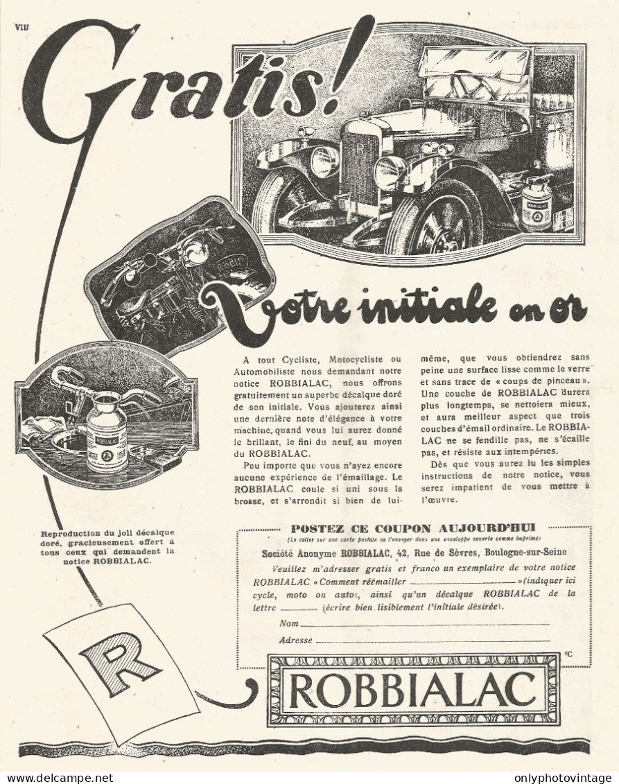 ROBBIALAC - Illustrazione - Pubblicitï¿½ Del 1926 - Old Advertising - Advertising