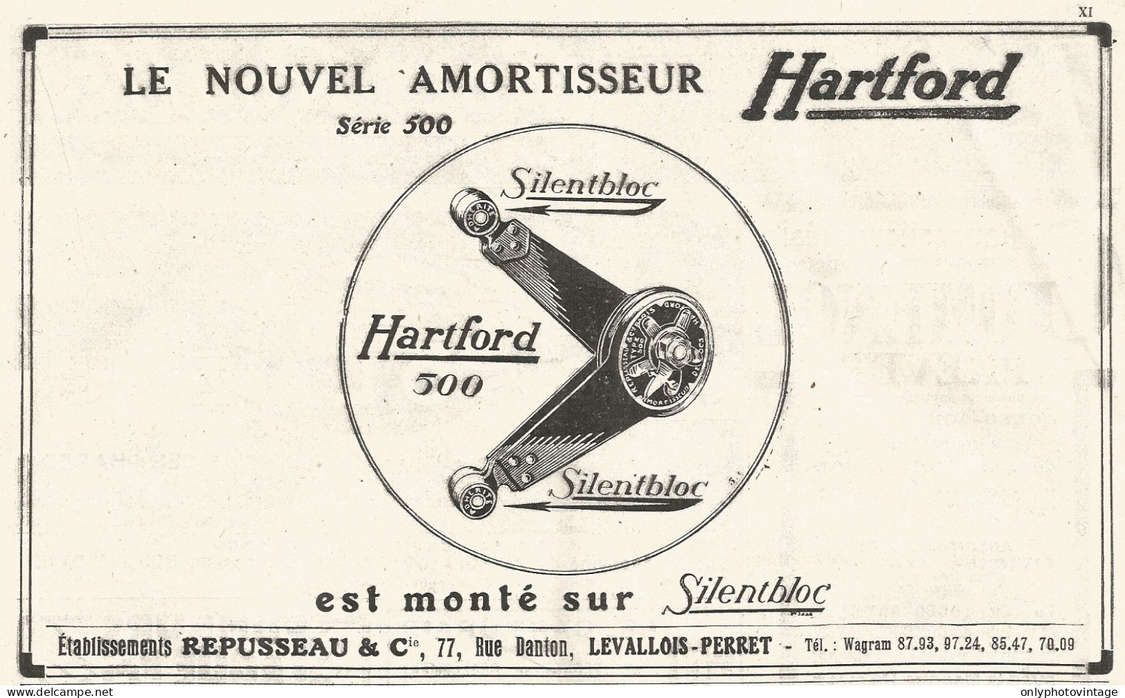 I Nuovi Ammortizzatori HARTFORD - Pubblicitï¿½ Del 1926 - Old Advertising - Advertising
