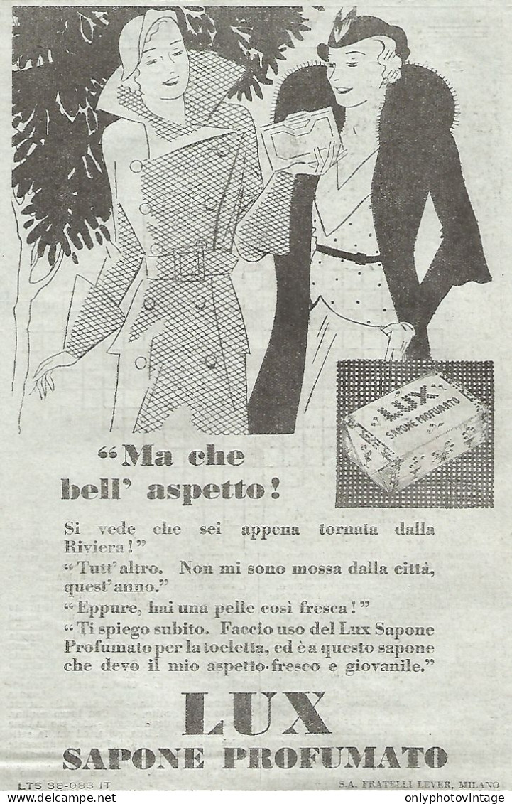 LUX Sapone Profumato - Illustrazione - Pubblicitï¿½ Del 1932 - Vintage Ad - Publicités