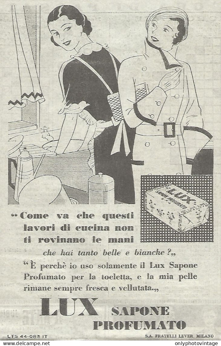 LUX Sapone Profumato - Illustrazione - Pubblicitï¿½ Del 1932 - Vintage Ad - Advertising