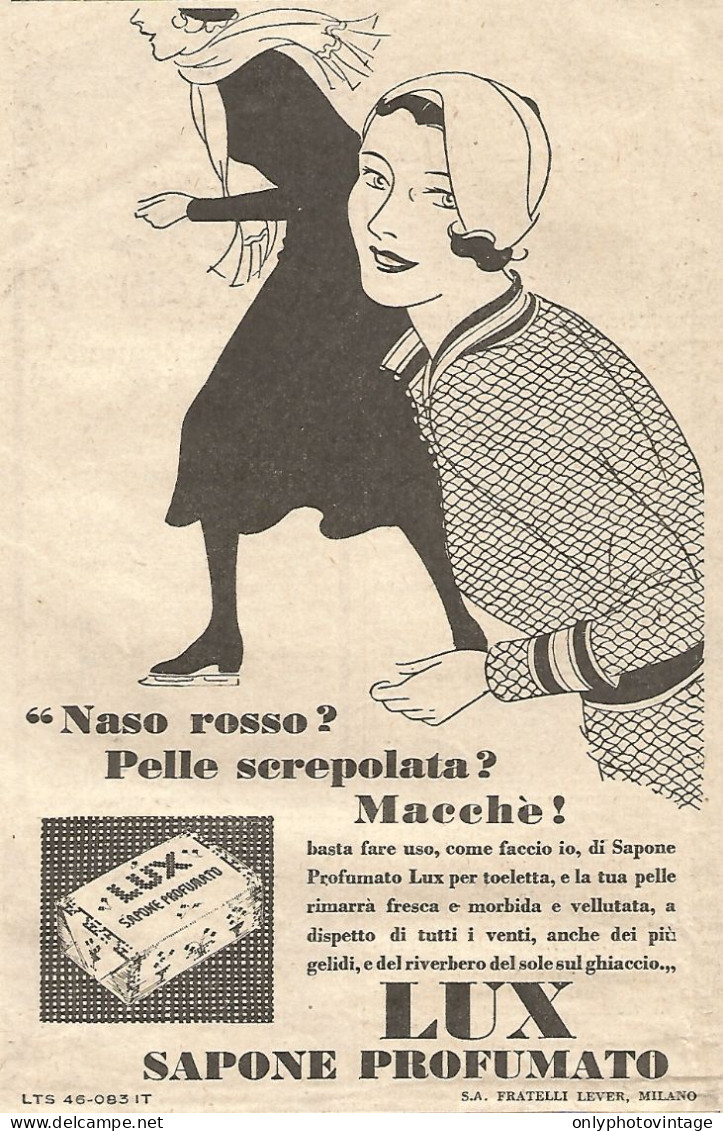 LUX Sapone Profumato - Illustrazione - Pubblicitï¿½ Del 1932 - Vintage Ad - Advertising