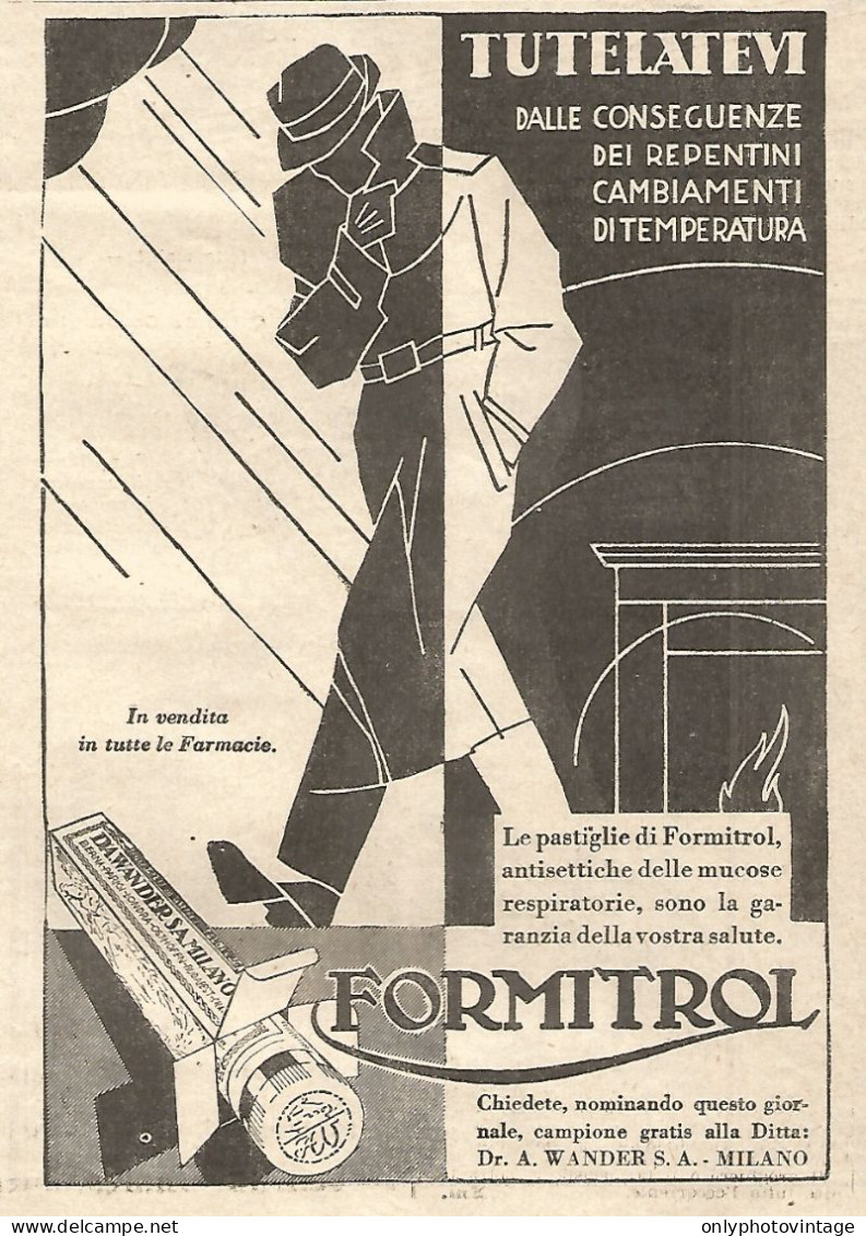 FORMITROL - Tutelatevi... - Pubblicitï¿½ Del 1932 - Vintage Advertising - Advertising
