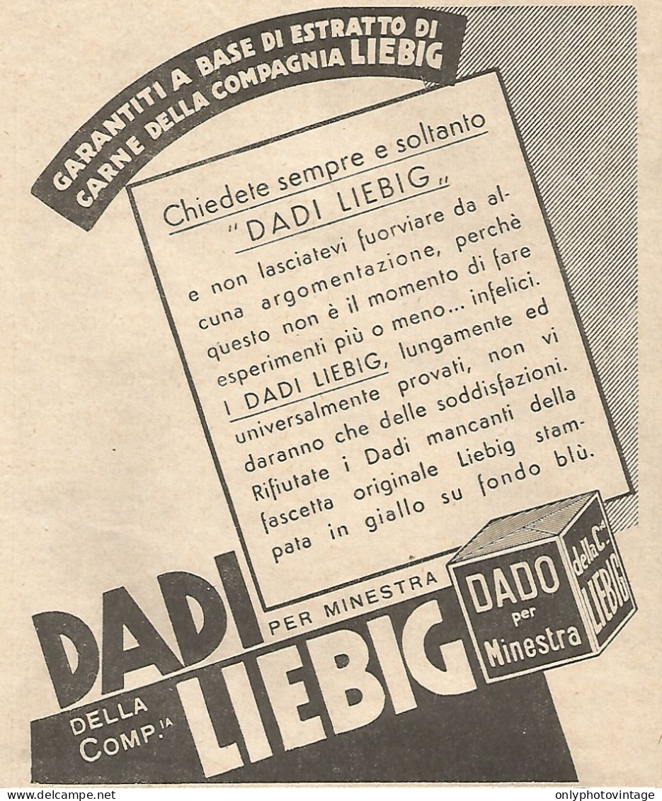 LIEBIG - Chiedete Sempre E Soltanto... - Pubblicitï¿½ Del 1932 - Vintage Ad - Advertising