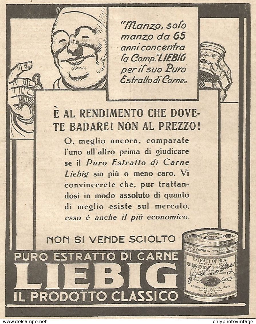 LIEBIG - E' Il Rendimento Che... - Pubblicitï¿½ Del 1932 - Vintage Advert - Advertising