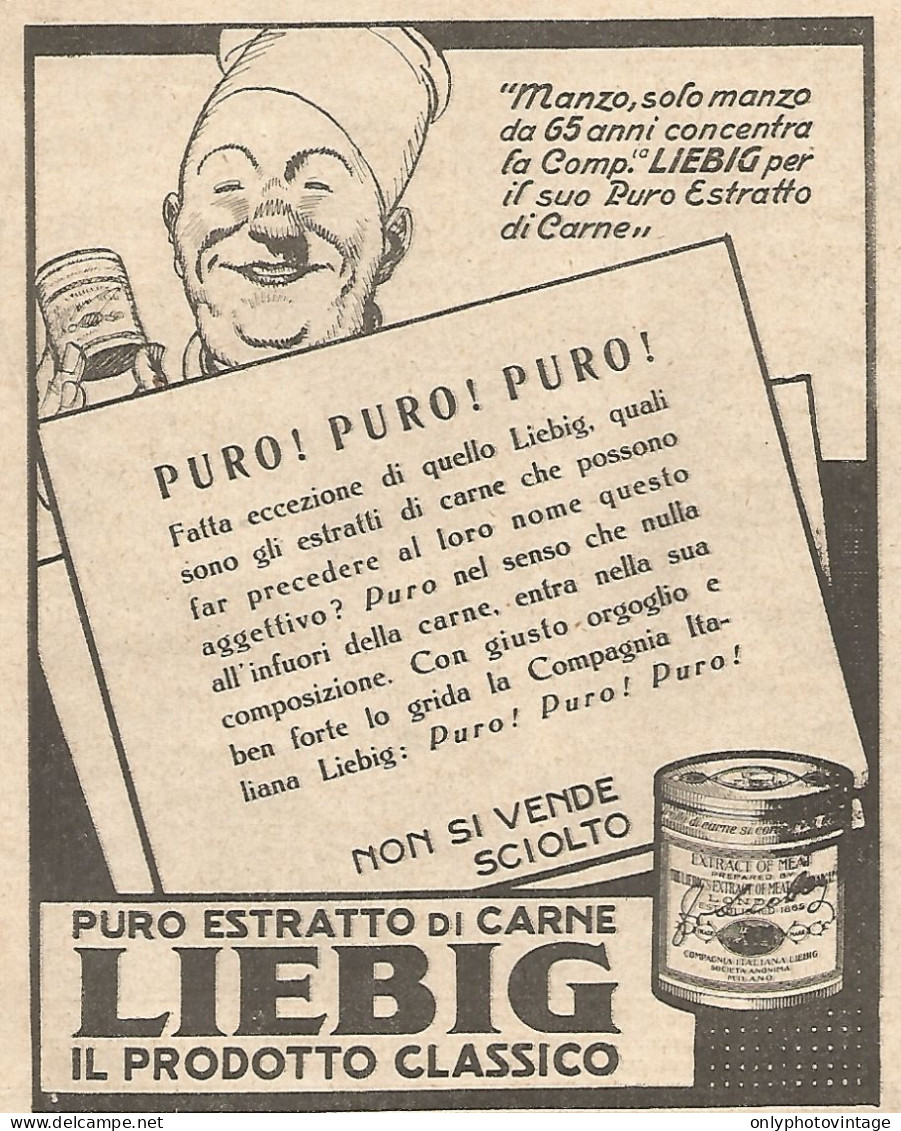 LIEBIG - Puro! Puro! Puro!... - Pubblicitï¿½ Del 1932 - Vintage Advertising - Publicités