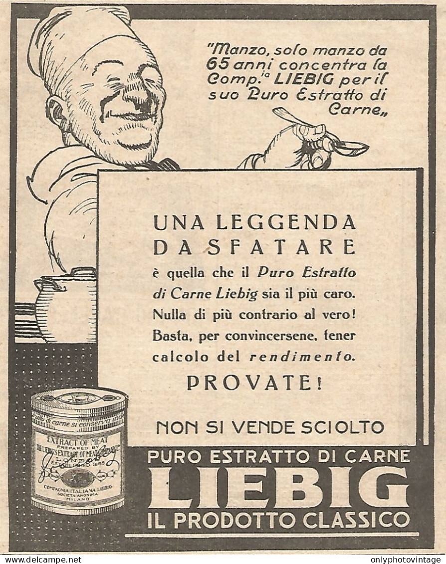 LIEBIG - Una Leggenda Da Sfatare... - Pubblicitï¿½ Del 1932 - Vintage Advert - Advertising