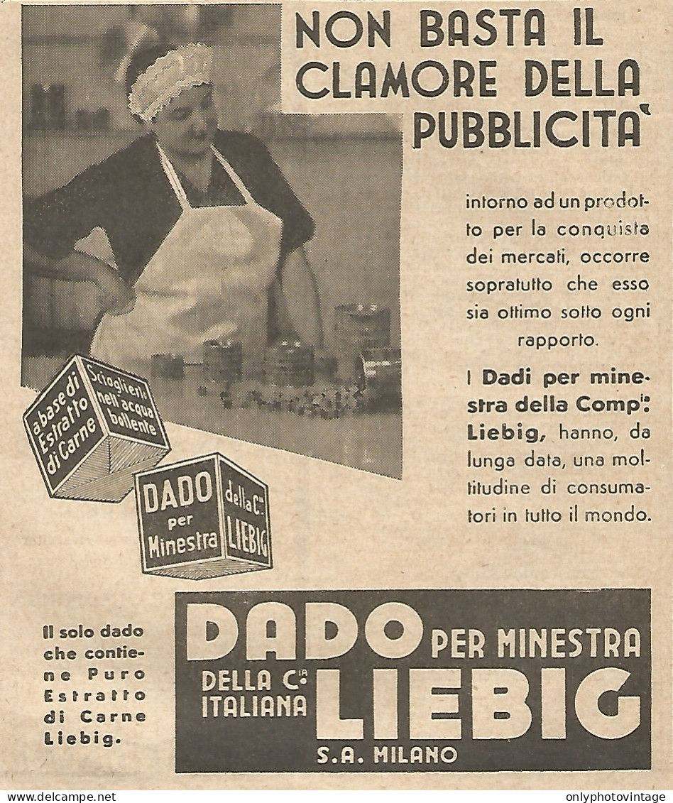 LIEBIG - Non Basta Il Clamore... - Pubblicitï¿½ Del 1933 - Vintage Advert - Advertising