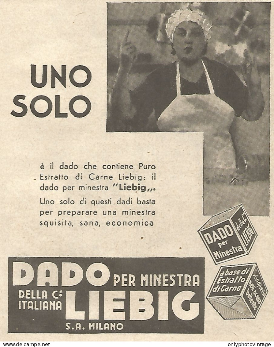 LIEBIG - Uno Solo... - Pubblicitï¿½ Del 1933 - Vintage Advertising - Advertising