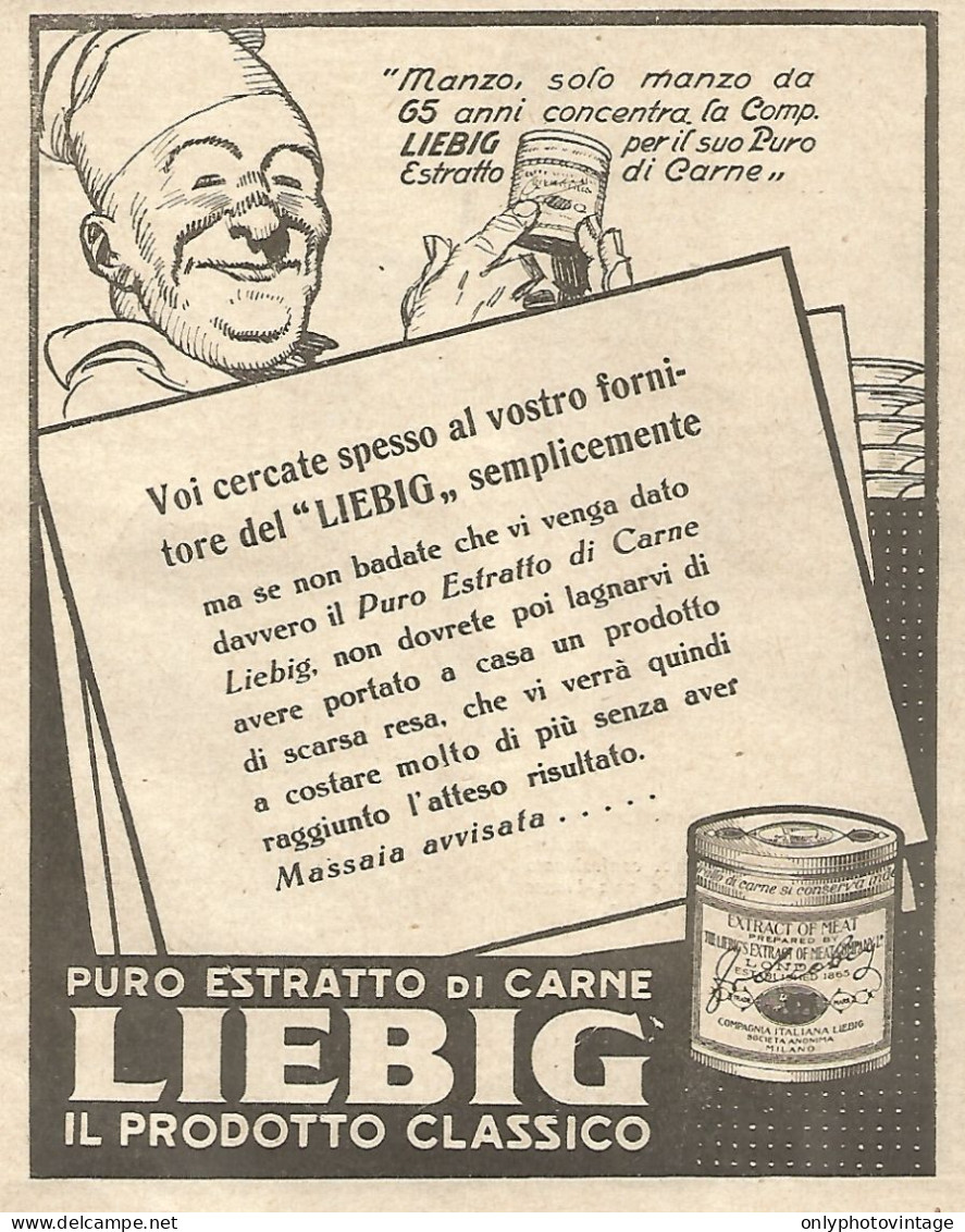 LIEBIG - Voi Cercate Spesso Al... - Pubblicitï¿½ Del 1933 - Vintage Advert - Advertising