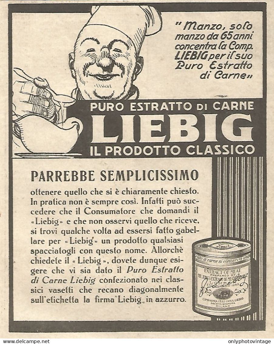 LIEBIG - Parrebbe Semplicissimo... - Pubblicitï¿½ Del 1933 - Vintage Advert - Publicités