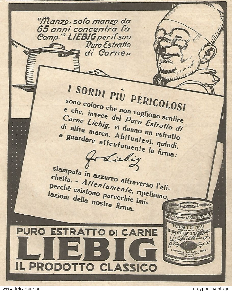 LIEBIG - I Sordi Piï¿½ Pericolosi... - Pubblicitï¿½ Del 1933 - Vintage Advert - Advertising