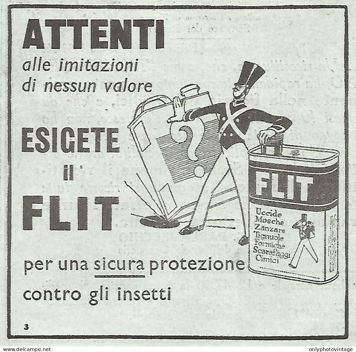 FLIT - Attenti Alle Imitazioni... - Pubblicitï¿½ Del 1933 - Vintage Advert - Advertising
