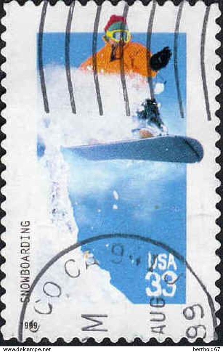 USA Poste Obl Yv:2913 Mi:3146 Snowboarding (TB Cachet Rond) - Gebruikt