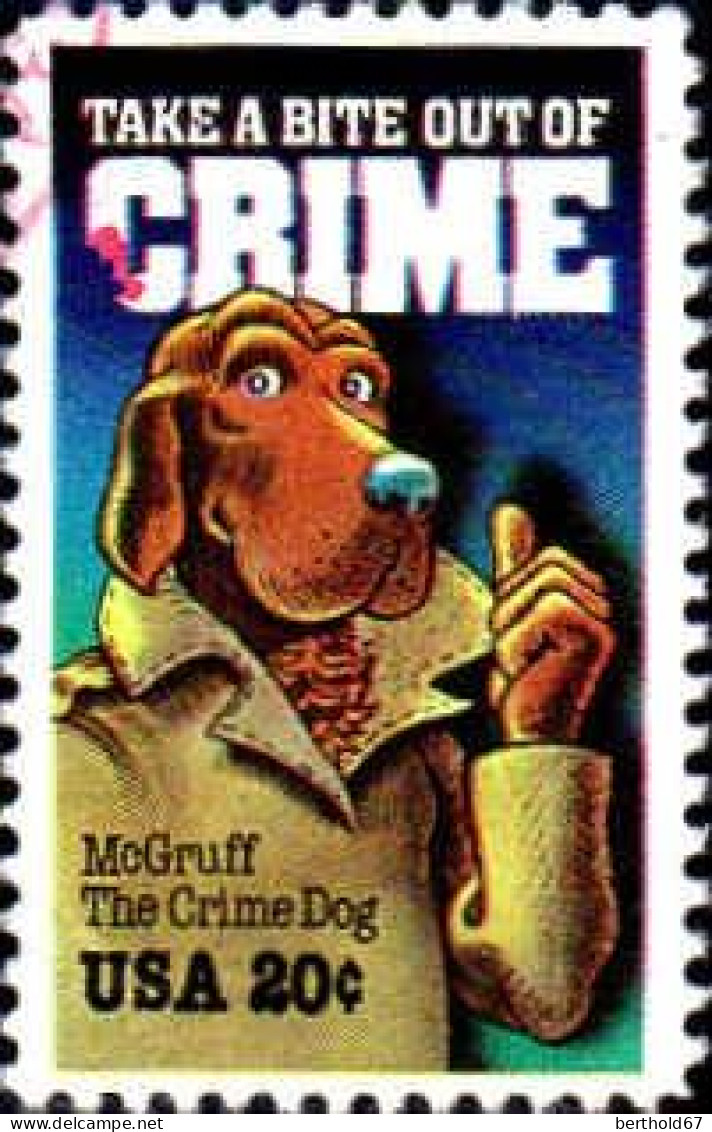 USA Poste Obl Yv:1550 Mi:1712 McGruff The Crime Dog (cachet Rond) - Gebraucht