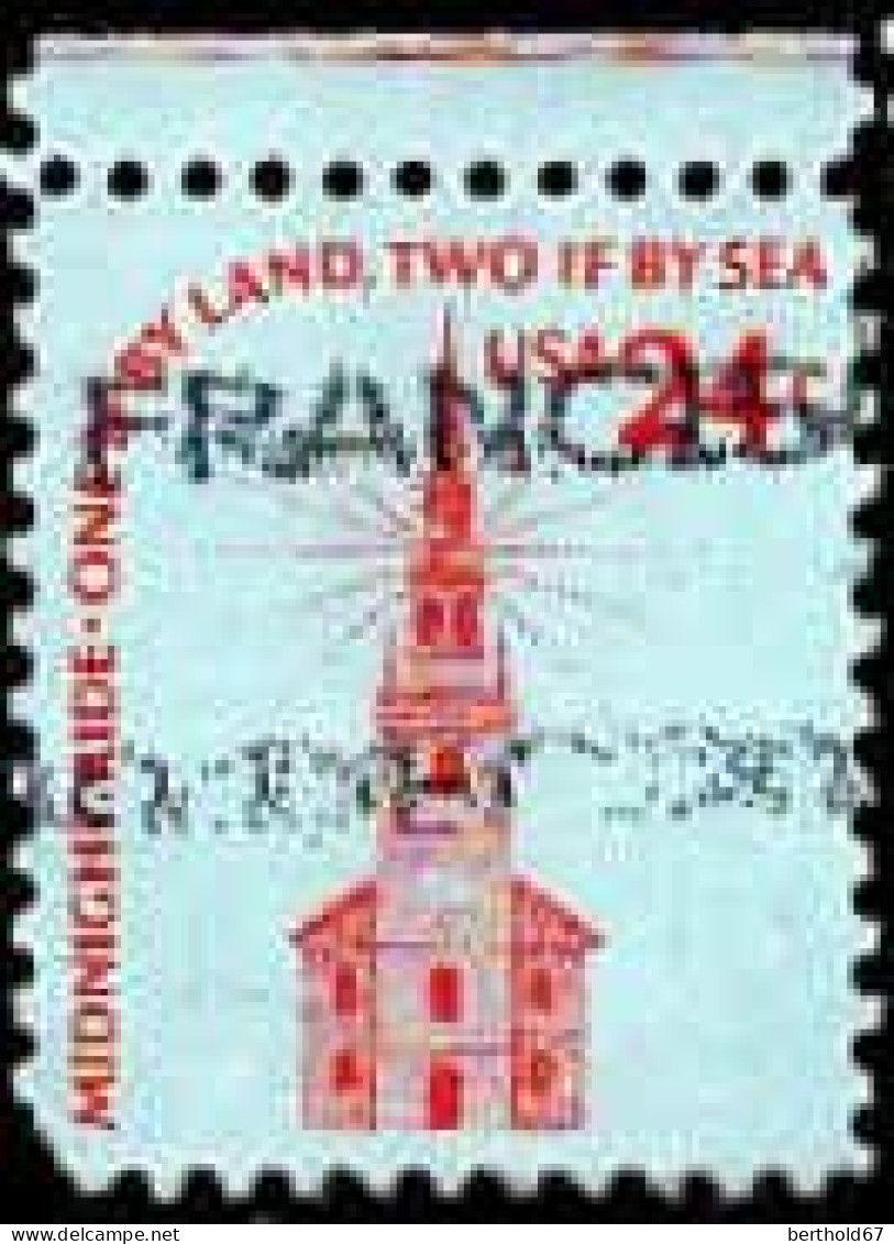 USA Poste Obl Yv:1076 Mi:1193 Old North Church Boston Bord De Feuille (Obl.mécanique) - Gebraucht