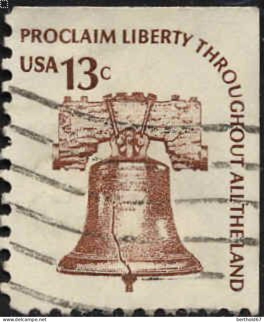 USA Poste Obl Yv:1074 Mi:1191yD Proclaim Liberty Throughout All The Land (Lign.Ondulées) - Usados