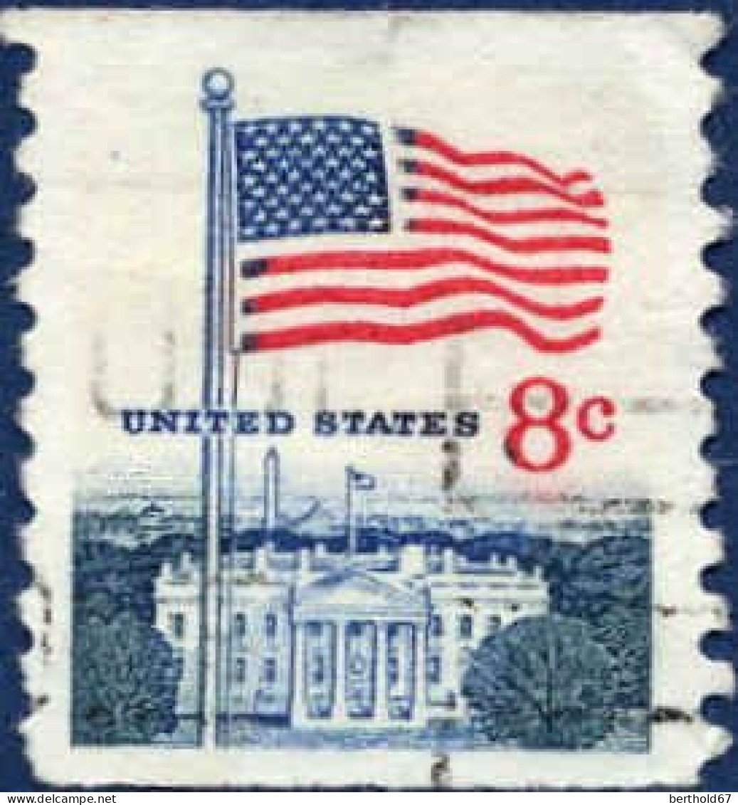 USA Poste Obl Yv: 923A Mi:1033A Drapeau Des Etats Unis & Maison Blanche (Obl.mécanique) - Oblitérés