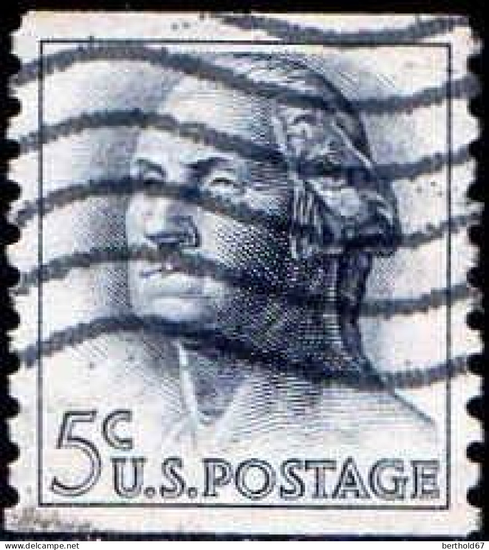 USA Poste Obl Yv: 741b Mi:817xA Georges Washington (Lign.Ondulées) - Usados