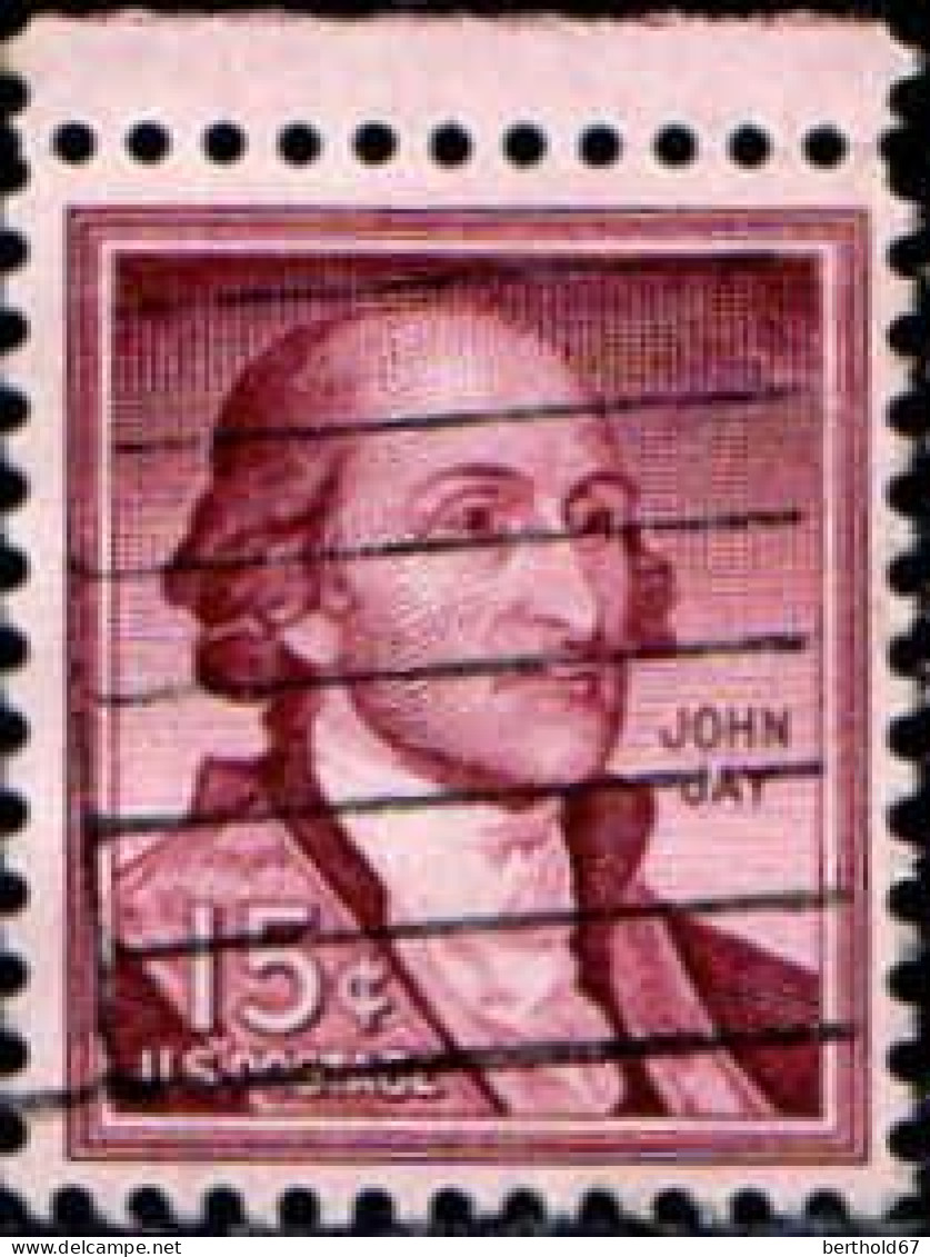 USA Poste Obl Yv: 639 Mi:668A John Jay Bord De Feuille (Belle Obl.mécanique) - Used Stamps