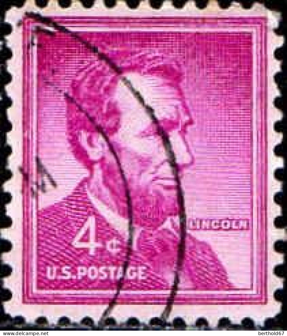 USA Poste Obl Yv: 589 Mi:657A Abraham Lincoln 16th President Of The U.S.A. (TB Cachet Rond) - Usati