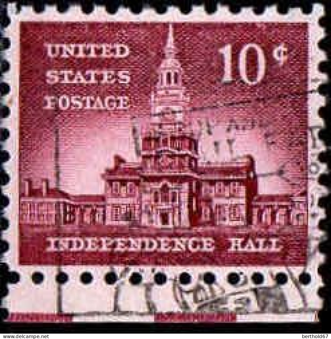USA Poste Obl Yv: 615 Mi:665A Philadelphie Independance Hall Bord De Feuille (Belle Obl.mécanique) - Used Stamps