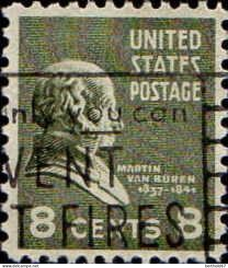 USA Poste Obl Yv: 378 Mi:420A Martin Van Buren Eighth President Of The U.S.A. (Belle Obl.mécanique) - Gebruikt