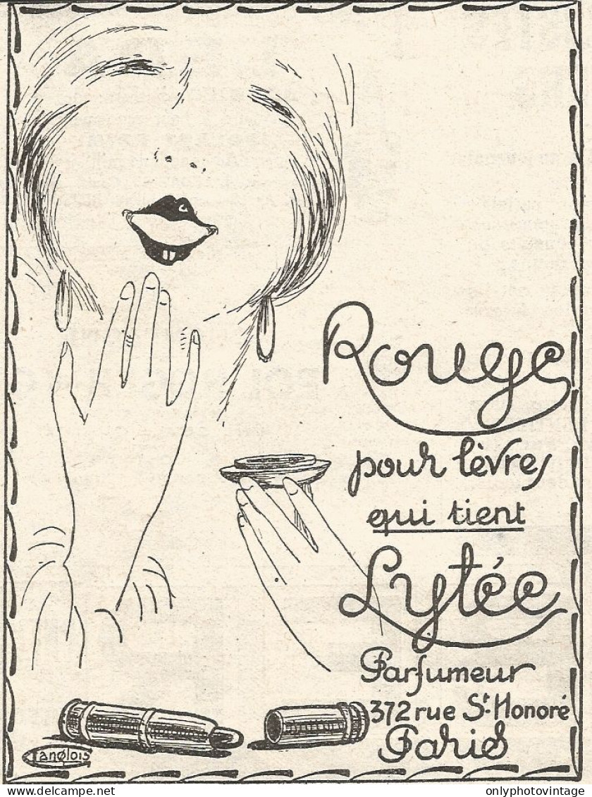 ROUGE Paris - Pubblicitï¿½ Del 1926 - Old Advertising - Publicités