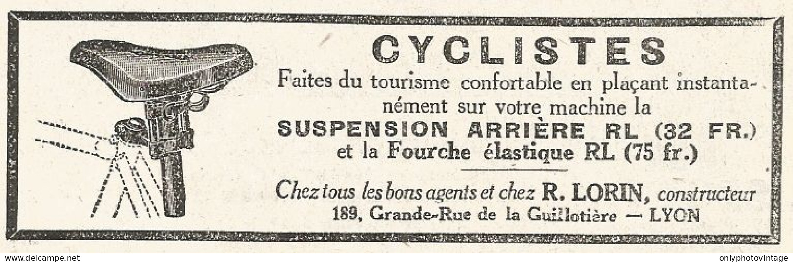 Sella Per Biciclette - Pubblicitï¿½ Del 1925 - Old Advertising - Advertising