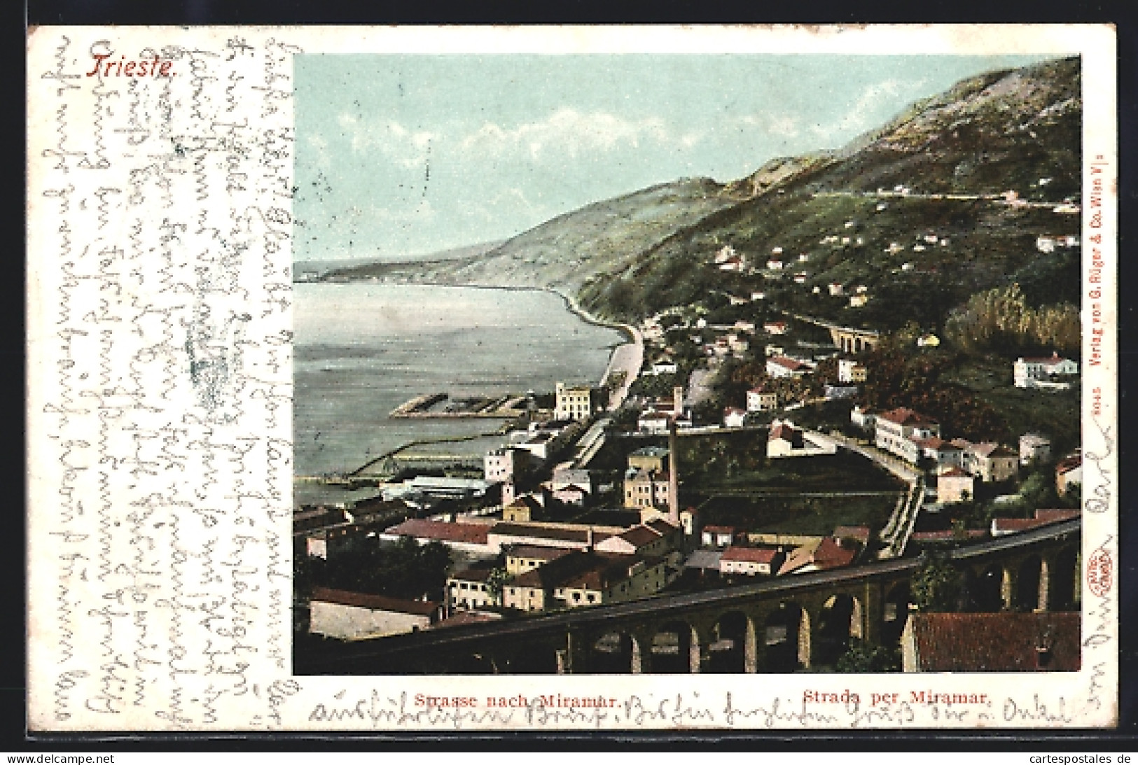 Cartolina Trieste, Ortsansicht  - Trieste
