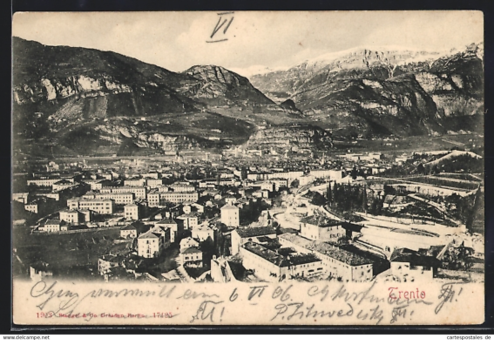 Cartolina Trento, Blick über Die Dächer  - Trento