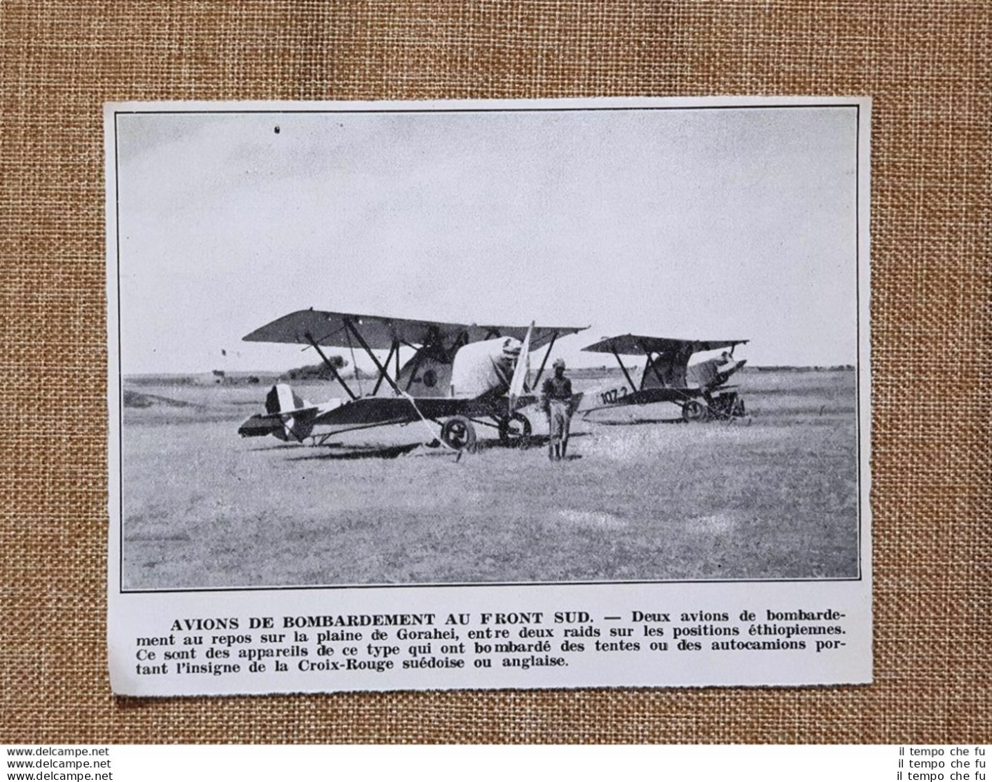 Gorrahei Nel 1936 Aviazione Di Bombardamento Etiopia Guerra - Autres & Non Classés