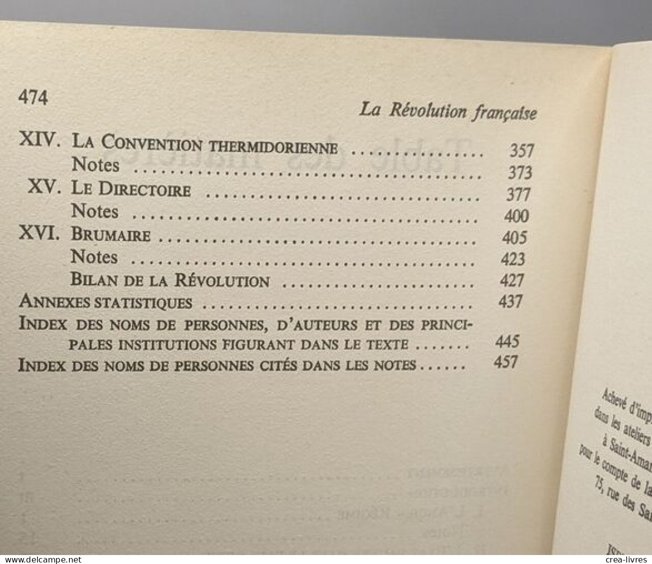 La Révolution Francaise édition Universitaire - Avec Bibliographie Critique Notes Et Index - Politique