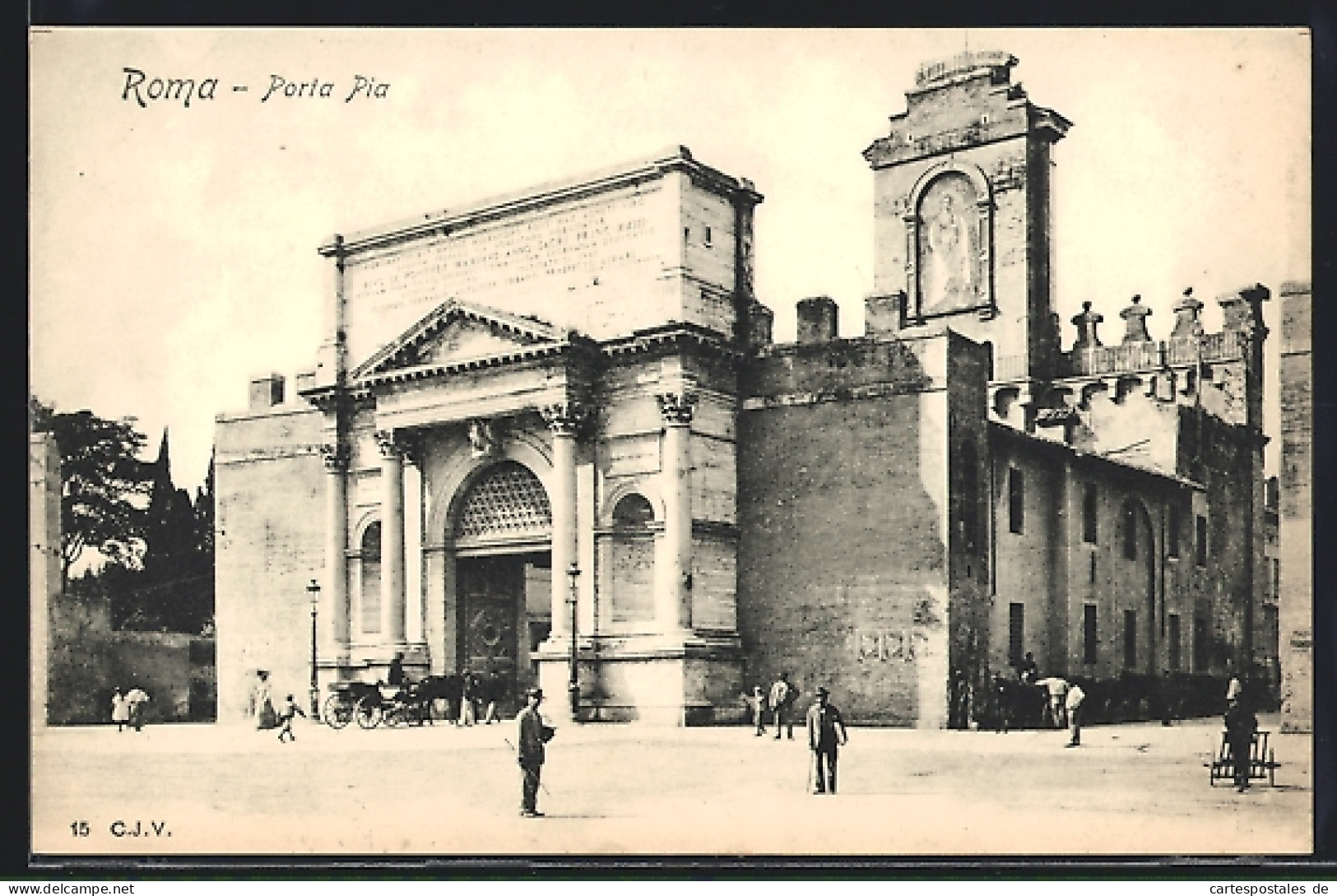 Cartolina Roma, Porta Pia  - Sonstige & Ohne Zuordnung