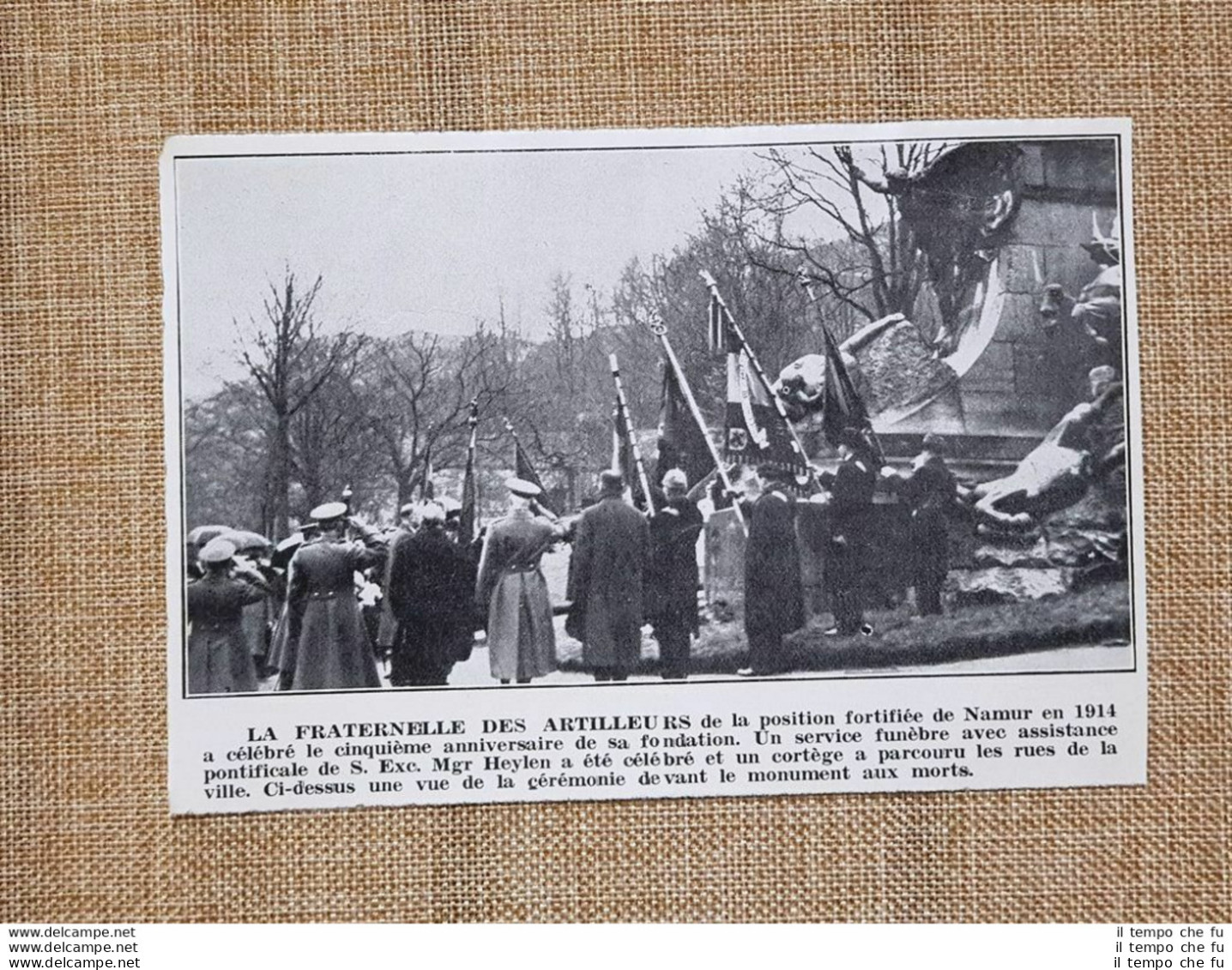 Al Forte Di Namur Nel 1936 Quinto Anniversario Artiglieria Mgr Heylen Belgio - Otros & Sin Clasificación