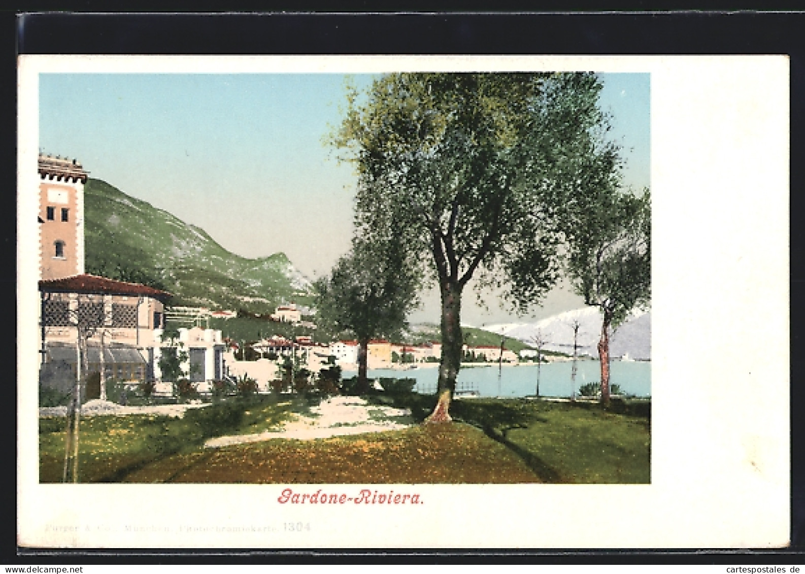 Cartolina Gardone-Riviera, Partie Am Ufer  - Andere & Zonder Classificatie