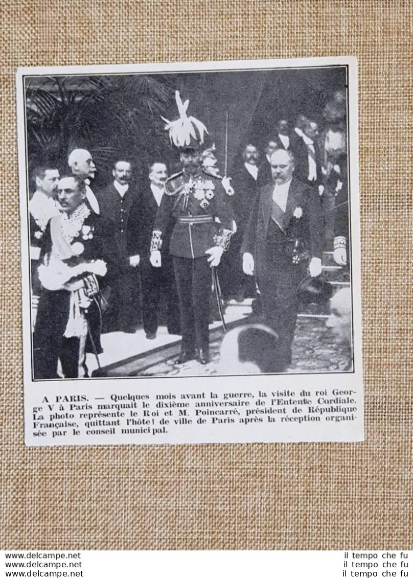 Parigi Nel 1936 Re Giorgio V E Il Presidente Poincarré Francia - Autres & Non Classés